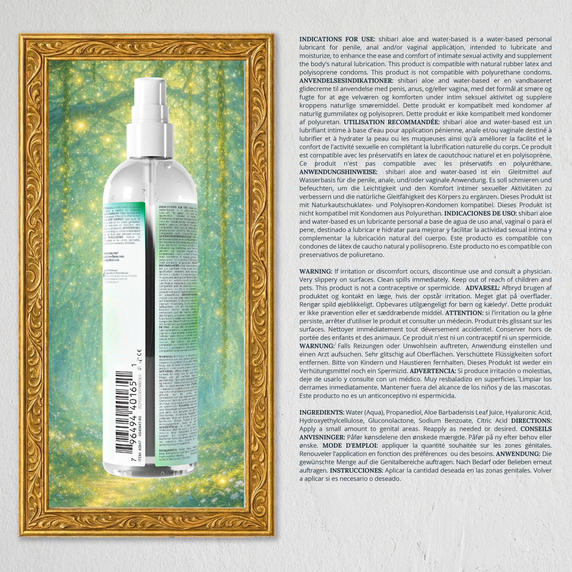 Aloe and Water-Based Lubricant