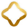 Decorative golden icon